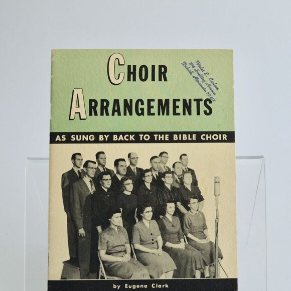 Choir Arrangements Back to the Bible Choir Book Vintage Eugene Clark - Picture 2 of 4